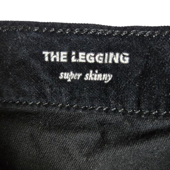 AG Adriano Goldschmied The Legging Super Skinny Ankle Pants 27 R Black Velvet - Picture 3 of 6